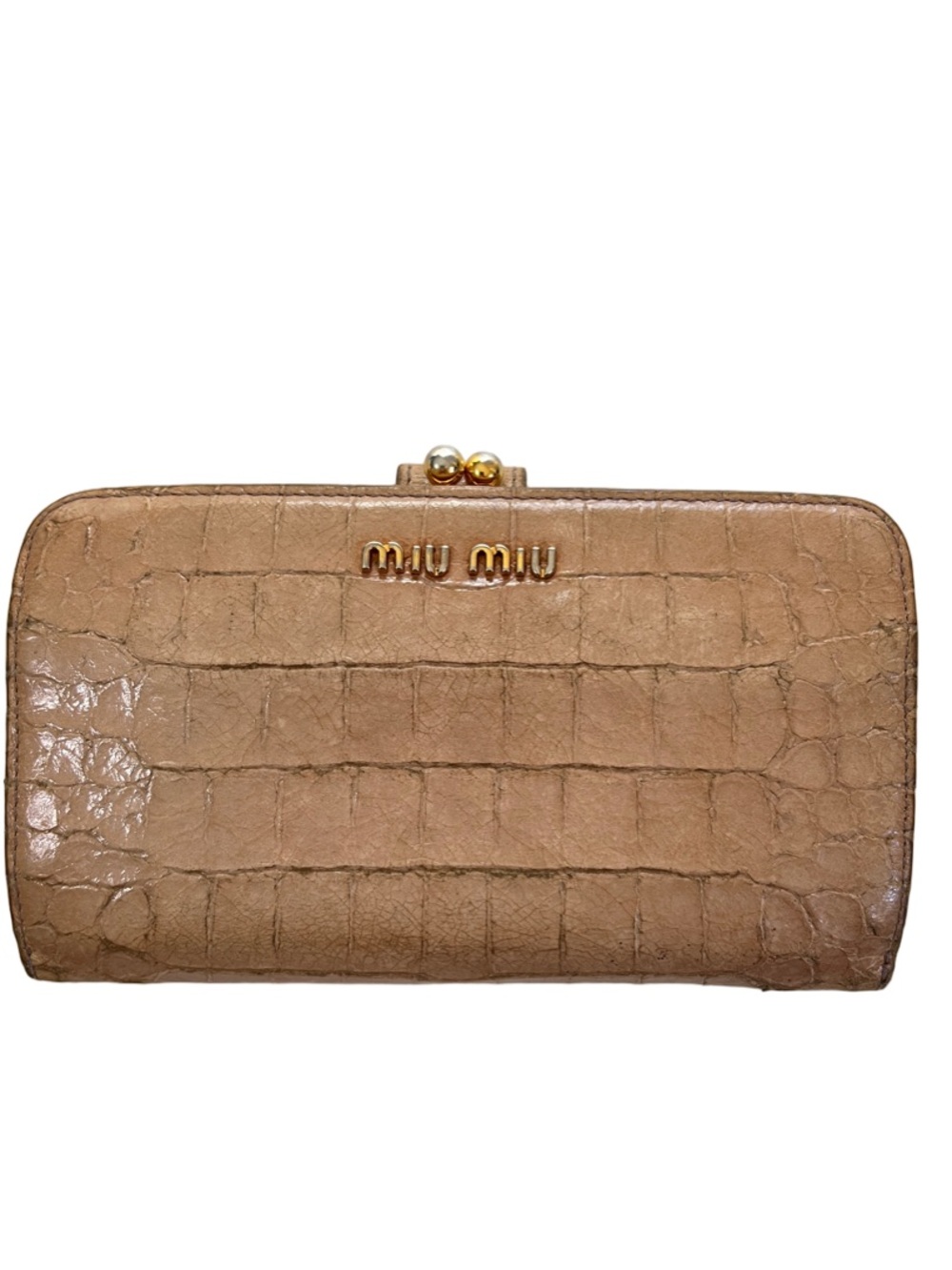 Miu Miu Croc-Embossed
Kisslock Wallet